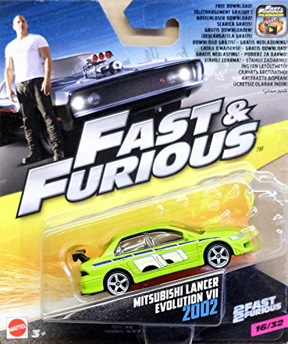 Mattel 2002 Mitsubishi Lancer Evolution VII Fast & Furious 1:55 FCF51 FCF35