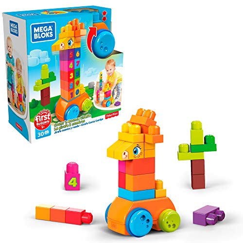 Mega Bloks Cuenta conmigo 1,2,3 bloques de construcción bebé 1 año (Mattel GFG19)