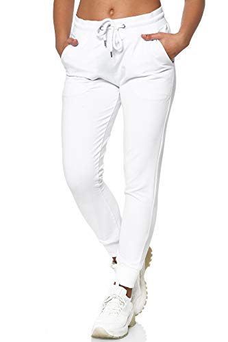 MERISH Pantalones de deporte para mujer, pantalones de chándal para el tiempo libre, pantalones de chándal, pantalones de fitness, pantalones de chándal para mujer, corte ajustado 278 278 blanco XL