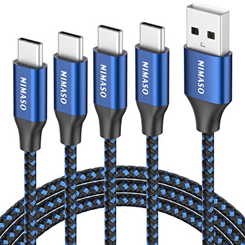 NIMASO Cable USB C 3A[4 Pack 0.3M+1M+2M+3M],Cable USB Tipo C para Carga y Sincronización Rápidas,Cargador Tipo C es Compatible con Samsung S10 S9 S8 A50 A70,Huawei P30 P20 Mate 20,Xiaomi Redmi Note 7…