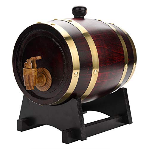 Oak Barrel - Vintage Oak Wine Dispenser para bebidas de licores de vino 1.5L / 3L / 5L (tamaño : 1.5L Red Wine)