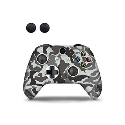 Ottimizzato per il gioco Per Xbox One Slim Joystick Cover protettiva in silicone morbido per Xbox One XS Camouflage Cover Grips Caps-Camo Grey-
