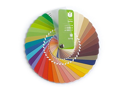 Paleta de color en formato abanico para el color tipo Primavera con 35 colores