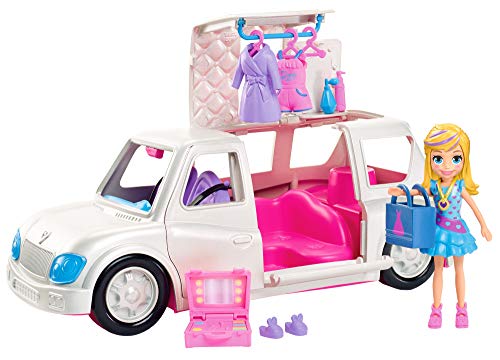 Polly Pocket Superlimusina de Polly, Juguetes coche de muñecas, +4 años (GDM19)