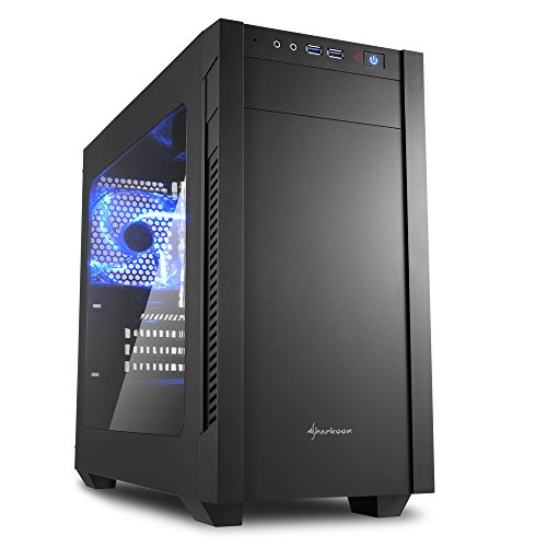 Sharkoon S1000 WINDOW - Caja de Ordenador, PC Gaming, MICRO-ATX, Acrílico, Negro