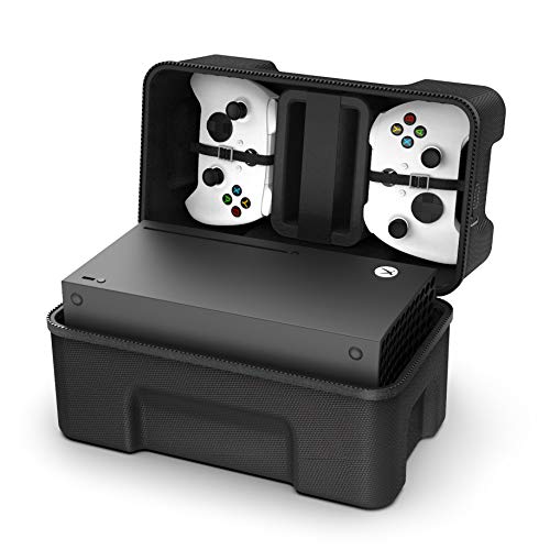 SHBC Estuche Rígido SHBC Compatible con la Consola de Juegos Xbox Series X Bolsa de Viaje de Almacenamiento para Controladores Inalámbricos y Cables