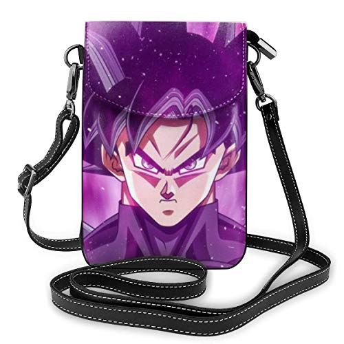 shenguang Goku noir léger petits sacs à bandoulière en cuir sacs à main pour téléphone portable pochette de voyage sac à bandoulière portefeuille avec fentes pour cartes de crédit pour