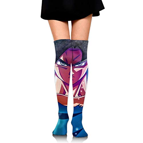 Smalaty Calcetines de compresión para mujer Thigh High Socks Leg Warm Dragon Ball Son Goku Boot Stocking Extra Long Sport Tube Socks