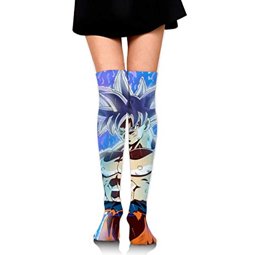 Smalaty Calcetines de compresión para mujer Thigh High Socks Leg Warm Dragonball Super Goku Boot Stocking Extra Long Sport Tube Socks