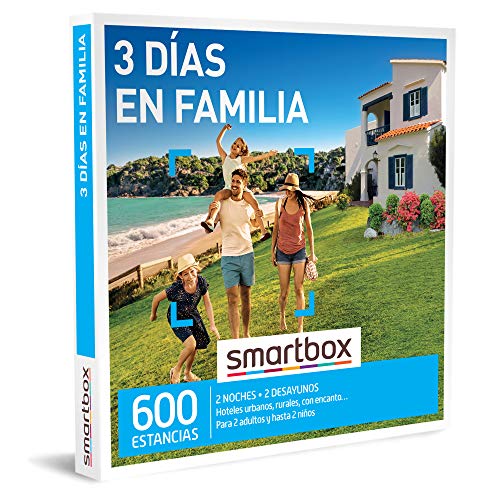 Smartbox - Caja Regalo para Hombres - 3 días en Familia - Caja Regalo para Hombres - 2 Noches con Desayuno para 2 Adultos y hasta 2 niños
