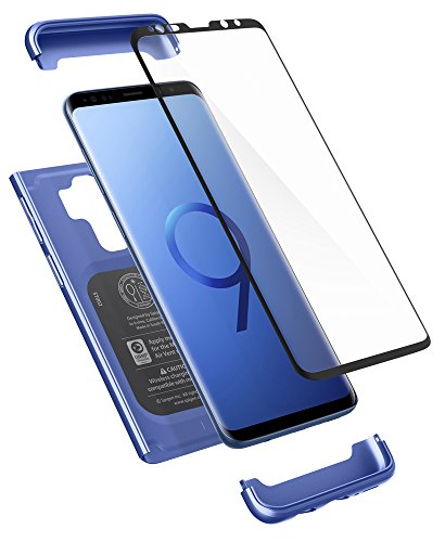 Spigen Funda Thin Fit 360 Compatible con Samsung Galaxy S9 Plus - Coral Azul