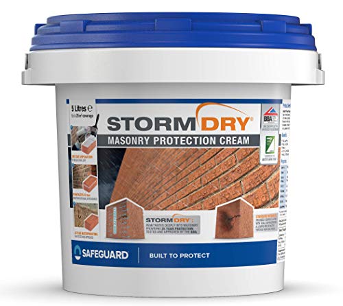 Stormdry Crema protectora de mampostería, producto de impermeabilización de ladrillos certificado BBA & EST – Protección probada de 25 años contra la humedad penetrante, 3 Litros