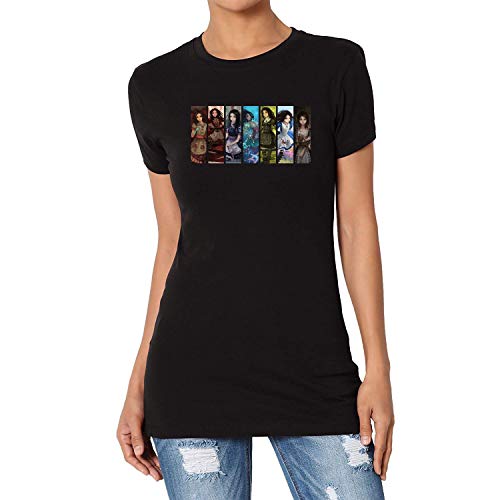 TANGLIII Mujer/Women's Vintage Alice Madness Returns All Black Short Sleeve Camiseta/T-Shirt Top tee