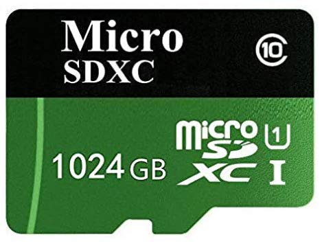 Tarjeta de memoria flash de 512 GB/1024 GB Micro SD SDXC Class 10 con adaptador gratuito (1024 GB Green)