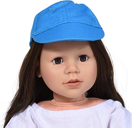 The New York Doll Collection - Azul Dom Proteger Deportes Gorra | Muñeca Ropa Tenis Gorra Encaja 18 pulgadas / 46 cm Niña Muñeca