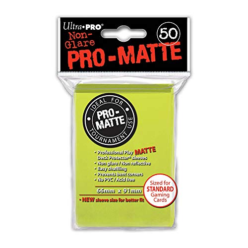 Ultra Pro 50ct Pro-Matte Bright Yellow Standard Deck Protectors