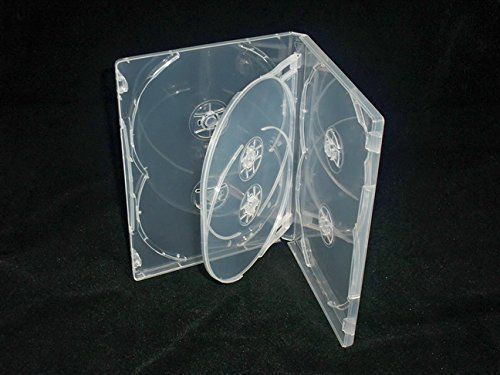 Vision Media - Multi Estuche 6 Secciones Ultra Transparente DVD/CD (10 Piezas) 14mm