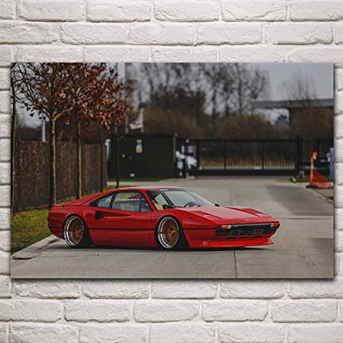 VVSUN Red Supercar GTB Sports Car Classic Roadster Lienzo Pintura póster Sala de Estar decoración del Arte de la Pared del hogar, 60x90cm (sin Marco)