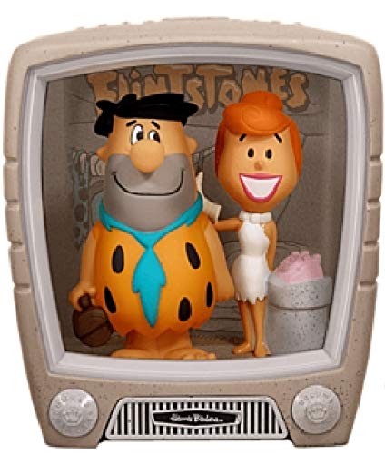 Wacky Wobbler Fred + Wilma Los Picapiedra TV Set con 2 Figuras PVC APPR 15cm de Funko