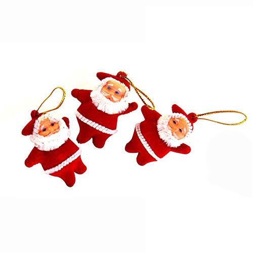 WARMWORD Mini muñecas de Santa Claus Navidad Monigote de Nieve Reno Muñeca Decoraciones Lucky Regalo Colgante Gota árbol de Navidad Adornos Linda Feliz Navidad 3pcs