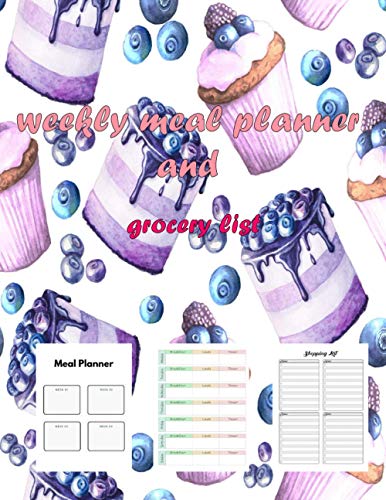 WEEKLY MEAL PLANNER AND GROCERY LIST: Grocery Meal Planner Notepad with Shopping List,Food planning Organizer and Shopping to do list | Weekly Meal ... List Notebook (8,5x 11 110 Page Ruled)