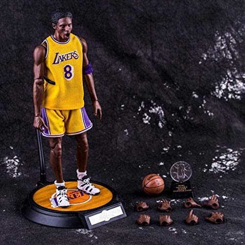 WSWJ Figura de acción de Kobe Bryant de los Lakers No.8 Jersey Populares Jugador de Baloncesto Modelo Kit de Embalaje Exquisito