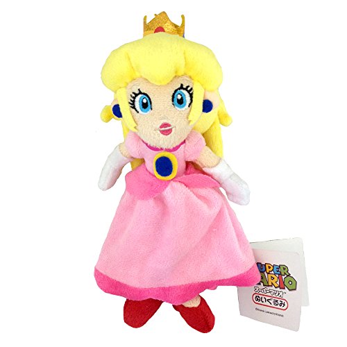 Yijinbo Princesa Peach Super Mario Bros Peluche Animal de Peluche Suave Rosa Muñeca Figura 8 Pulgadas