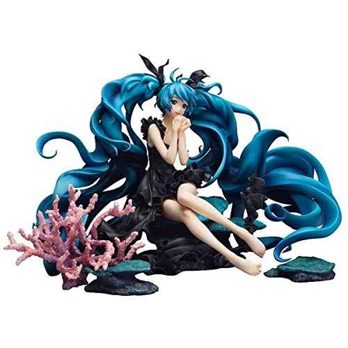 YLJXXY 16cm Anime Juego de Figuras de acción Vocaloid Hatsune Miku Deep Sea Girl Ver 1/8 Escala colección Modelo PVC muñeca Pintada