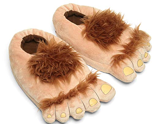 Zapatillas de Pieles Bigfoot Furry Monster para Hombre, cómodas Zapatillas de pie Hobbit cálidas para Adultos