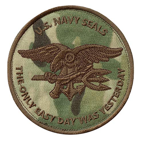 2AFTER1 Multicam US Navy Seals The Only Easy Day Was Yesterday SOCOM DEVGRU Fastener Patch