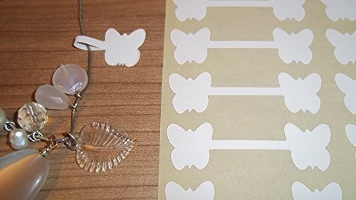 600 Blanco Forma de Mariposa Joyería/Etiquetas de Precio Etiquetas con Forma de Mancuerna