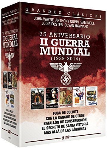 75 Aniversario II Guerra Mundial (5 DVD) - Fuga de Colditz + Con la Sangre de otros + Batallon de construcci?n + El secreto de Santa Vittoria + Mas alla de las Lagrimas.