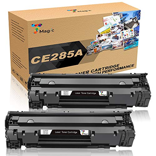 7Magic CE285A 85A Compatible con HP 85A CE285A Cartucho de Tóner Compatible con HP Laserjet Pro P1102w P1102 1102 M1212 M1132 mfp M1210 M1212nf (2 Negro)