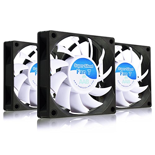 AABCOOLING Super Silent Fan 7 - Un Silencioso y Muy Efectivo Ventilador 70mm para Impresora 3D, Ventiladores, Base Ventilador 7cm, Fan PC, 29m3/h, 2000 RPM - 3 Piezas 17,3 dB(A)