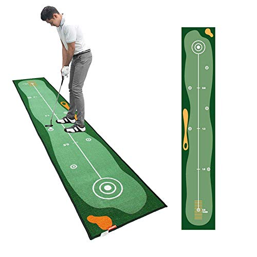 Actualice el tapete de golf para practicar en interiores Práctica suave y gruesa Poner alfombra Alfombra ayuda a mejorar la precisión del putt para interiores Oficina en el hogar 2 estilos disponibles