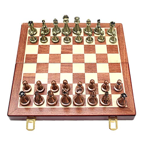 Ajedrez Niño Adulto en madera Juego de ajedrez Juegos de mesa Ocio creativo Tablero de ajedrez plegable Tablero 32 Juego de ajedrez Madera Juguete de madera, para niños a partir de 6 años y adultos