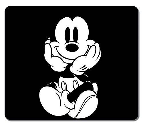 Alfombrilla de ratón para videojuegos, tamaño grande alfombrilla para ratón 12,87 x 11,02 x 0,15 con clavijas de, varias posibilidades de negro Natural alargado y de ahorro de Mickey artificial de goma con cinta accesorios de ratón con alfombrilla de rató