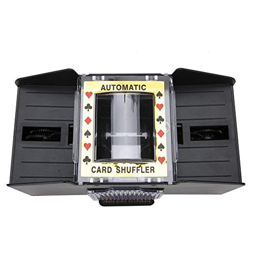 Alucy Barajador automático de Naipes, barajador eléctrico de bajo Ruido para Ancianos con batería para Diferentes Juegos de Cartas y baraja los 1-4 mazos de Cartas