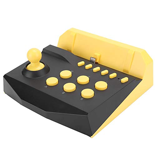 Amarillo Plug and Play, Rocker Gamepad, Vintage Home Botón diseñado Joystick Gamepad, para Switch(Yellow)