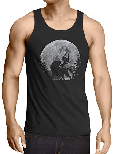 A.N.T. Another Nerd T-Shirt A.N.T. Lobo Link Midna Luna Camiseta de Tirantes para Hombre Tank Top Twilight Princess, Talla:L