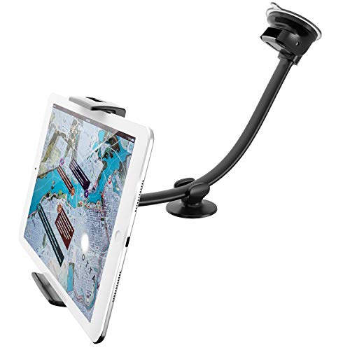 APPS2Car Soporte para Parabrisas con succión para Tableta Brazo Largo Super Flexible 13 Pulgadas Cuello de Ganso Compatible con iPad de 7-11 Pulgadas y Tableta Android, teléfonos Inteligentes