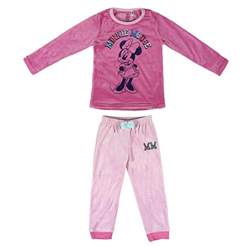 Artesania Cerda Pijama Largo Poly Minnie Conjuntos, Rosa (Rosa C08), 4 Años para Niñas