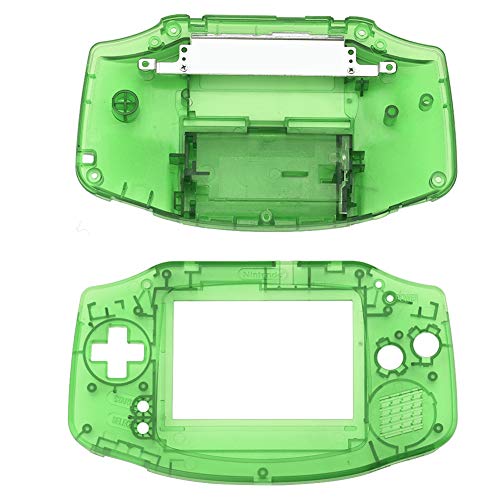 ASHATA Reemplazo de Funda Protectora de Gamepad,Mini Shell Carcasa Transparente para Nuevo 3DSXL Funda Consola Juegos para Nintendo GBA Gameboy Advance.(Verde)