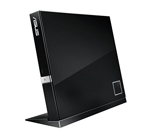 ASUS SBW-06D2X-U - Grabadora de BLU-Ray Externa 6X, Diseño de Stand, Compatible con Mac, Admite M-Disc, Cifrado de Disco, Almacenamiento Web Ilimitado (12 Meses), Nero Backitup, E-Media
