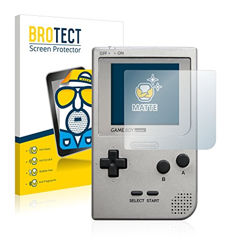 BROTECT Protector Pantalla Anti-Reflejos Compatible con Nintendo Gameboy Pocket (2 Unidades) Pelicula Mate Anti-Huellas