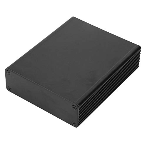 Caja de instrumentos de placa de circuito negro de caja de proyecto electrónico de caja de aluminio para proyecto de bricolaje, 27x82x100 mm