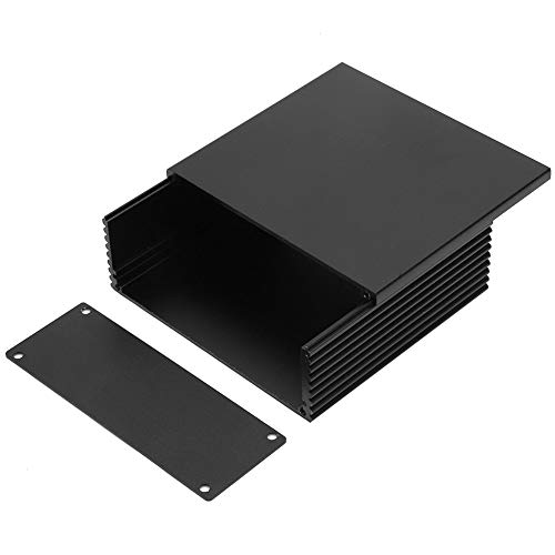 Caja de proyecto de aluminio para bricolaje Caja de conexiones electrónica Caja de refrigeración de aluminio Carcasa de carcasa Caja de placa de circuito de 4 pulgadas 40 * 100 * 110 mm Negro
