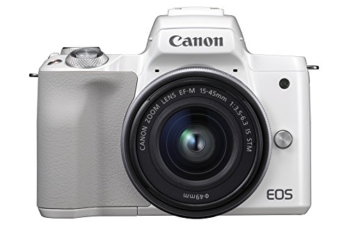 Canon EOS M50 - Kit de cámara EVIL de 24.1 MP y vídeo 4K con objetivo EF-M 15-45mm IS MM (pantalla táctil de 3", estabilizador óptico, Wifi), color blanco