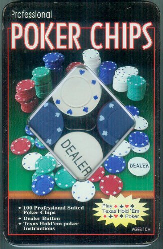 Chips professional poker 100 jetons casinos dans une boîte en métal