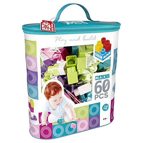 ColorBaby- Juego construcción bolsa 60 piezas Maxi Color Block (49283)
